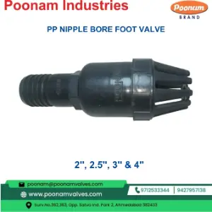 PP Nipple Bore Foot Valve 2 to 4 inch